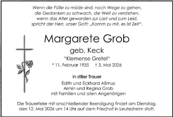 traueranzeigen todesanzeigen leutesheim
