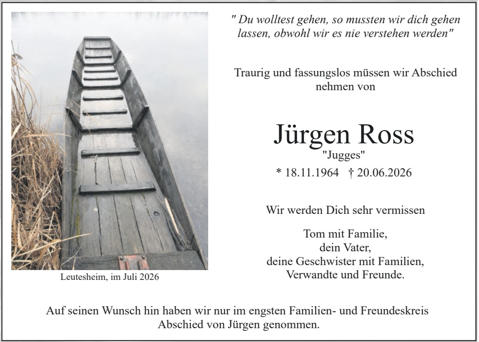 traueranzeigen todesanzeigen leutesheim